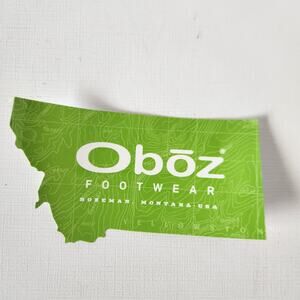 OBOZ Montana Green Footwear Sticker Decal Backpacking Climbing Hiking Merch 5"